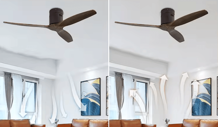 Ventilador de teto moderno Potente - ZenithBreeze X3 Professional - Casa Amarela