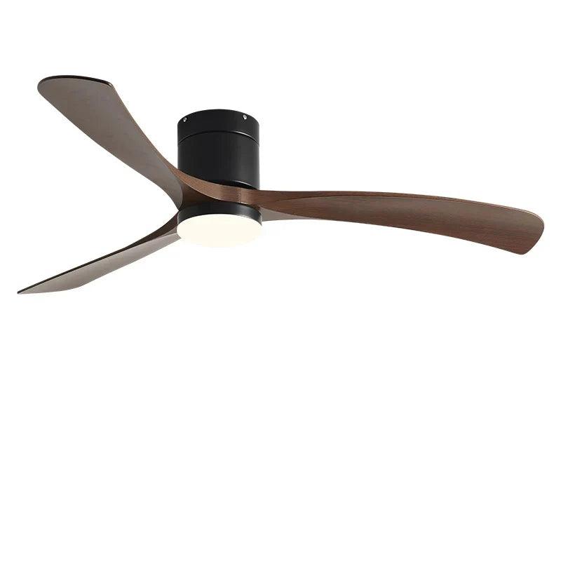 Ventilador de teto moderno com Iluminação e Controle Remoto - ZenithBreeze X2 - Casa Amarela