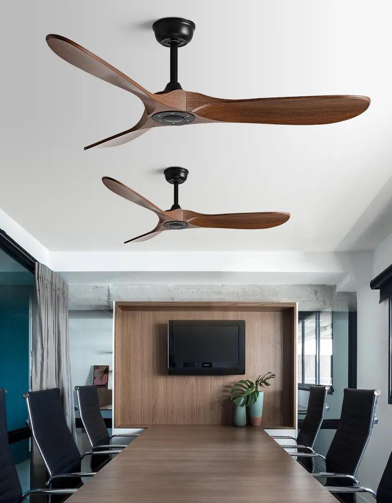 Ventilador de teto moderno Estilo Industrial com controle remoto - ZenithBreeze UrbanWind - Casa Amarela