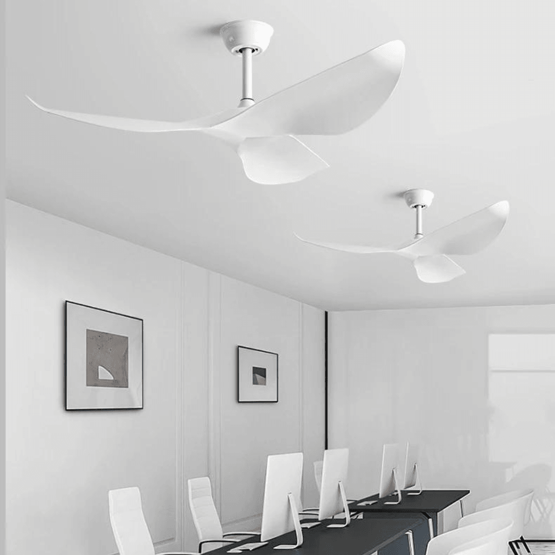 Ventilador de teto moderno Estilo Industrial com controle remoto - ZenithBreeze UrbanWind X2 - Casa Amarela