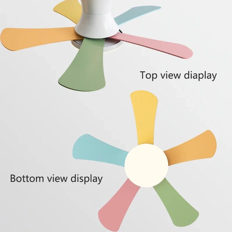 ZenithBreeze Kids - Ventilador de Teto Infantil com iluminação - Casa Amarela