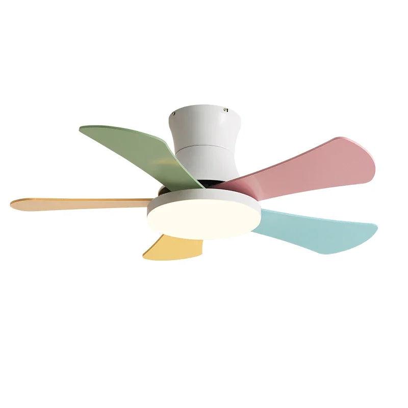 ZenithBreeze Kids - Ventilador de Teto Infantil com iluminação - Casa Amarela
