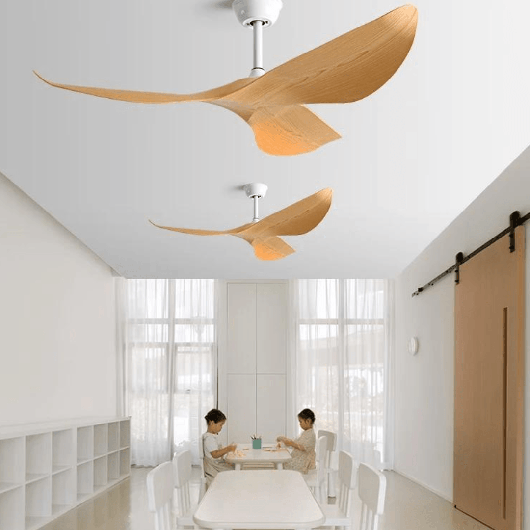 Ventilador de teto moderno Estilo Industrial com controle remoto - ZenithBreeze UrbanWind X2 - Casa Amarela