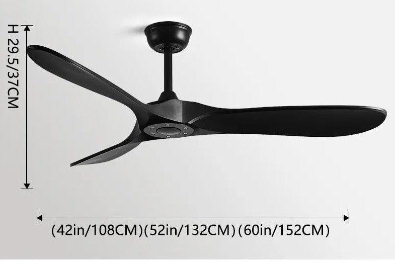 Ventilador de teto moderno Estilo Industrial com controle remoto - ZenithBreeze UrbanWind - Casa Amarela