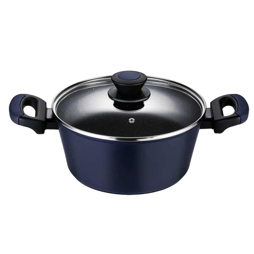 CAÇAROLA ANTIADERENTE PARA INDUÇÃO 28 CM EVERYDAY AZUL - Casa Amarela