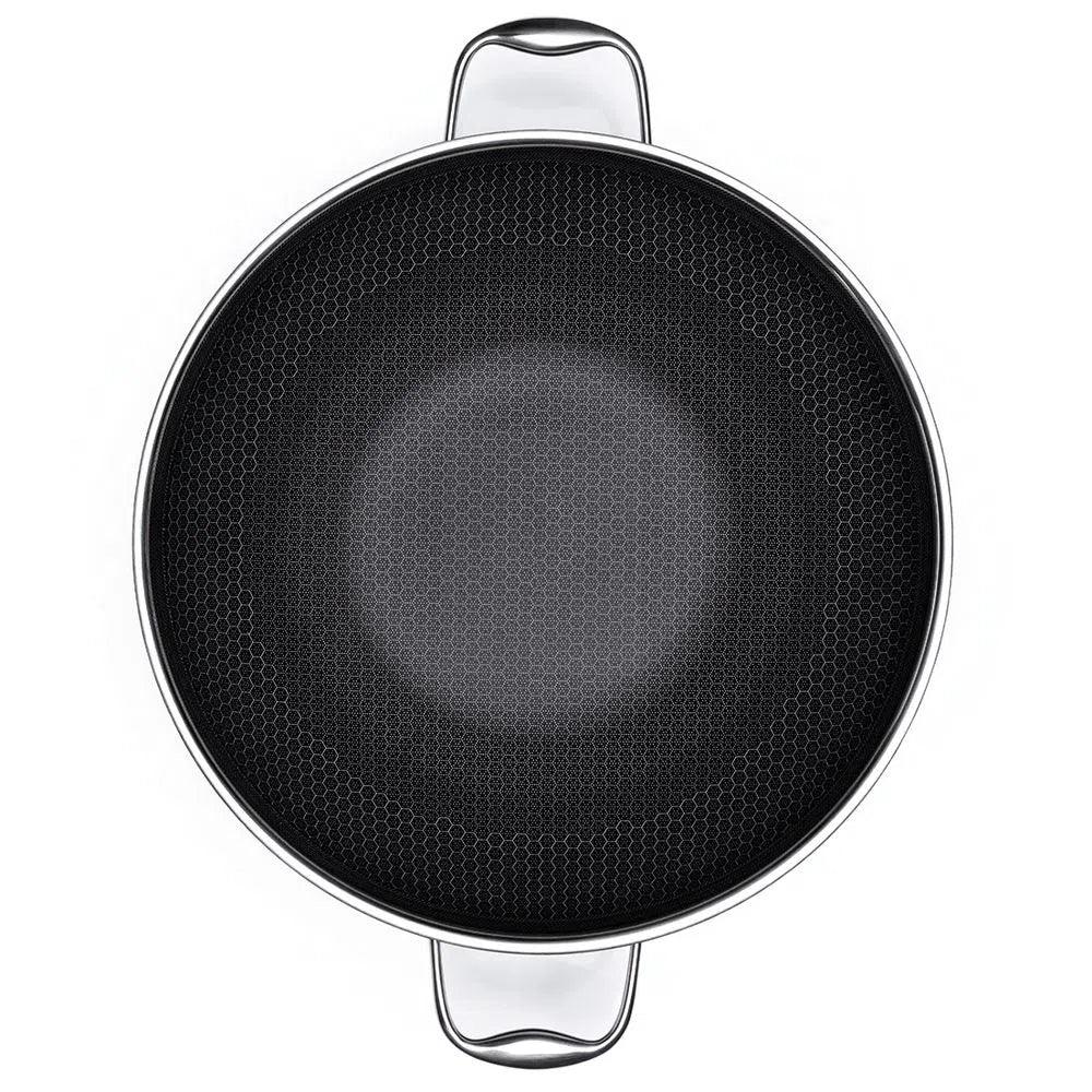 CAÇAROLA WOK EM AÇO INOX 34 CM HIVE - Casa Amarela