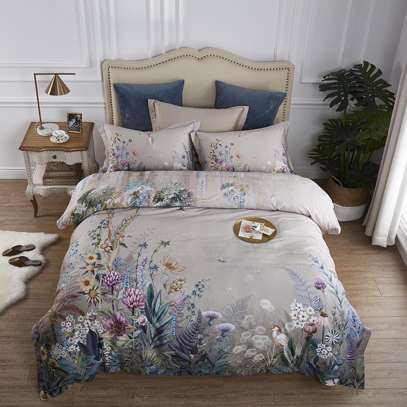 Conjunto Roupas de Cama Luxurier 4 Peças em 100% Algodão Egípcio 600 Fios - Casa Amarela