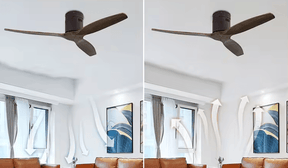 Ventilador de teto moderno Potente - ZenithBreeze X3 Professional - Casa Amarela