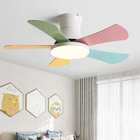 ZenithBreeze Kids - Ventilador de Teto Infantil com iluminação - Casa Amarela