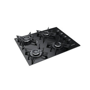 4 Bocas a Gás Itatiaia Electra Glass Mesa de Vidro Acendimento Superautomático Preto Bivolt