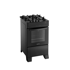 Atlas 4 Bocas preto Mônaco Top Glass com Acendimento automático - Bivolt