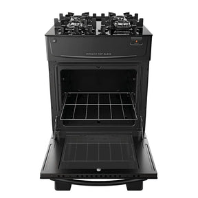 Atlas 4 Bocas preto Mônaco Top Glass com Acendimento automático - Bivolt