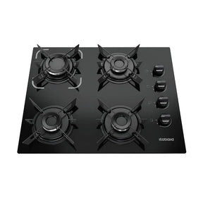 4 Bocas a Gás Itatiaia Electra Glass Mesa de Vidro Acendimento Superautomático Preto Bivolt