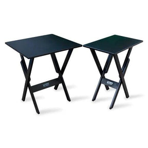 [LÍQUIDA DEZEMBRO] - Conjunto de Mesa Dobrável 70x70 com 4 Cadeiras com Mesa Aparador Bar Restaurante - Preto - Casa Amarela
