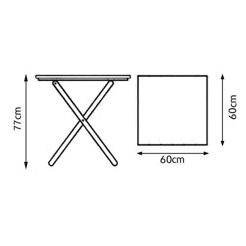 [LÍQUIDA DEZEMBRO] - Conjunto de Mesa Dobrável 70x70 com 4 Cadeiras com Mesa Aparador Bar Restaurante - Preto - Casa Amarela