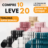 20 Toalhas Super Banhão + 10 Toalhas de Rosto de BRINDE Combo Luxo de Banho - Conforto e Sofisticação Inigualáveis! - Casa Amarela