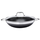 CAÇAROLA WOK EM AÇO INOX 34 CM HIVE - Casa Amarela