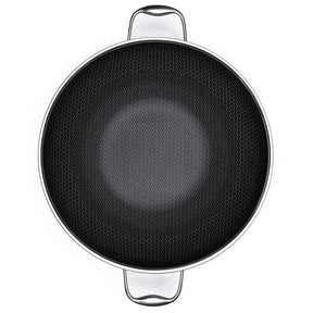 CAÇAROLA WOK EM AÇO INOX 34 CM HIVE - Casa Amarela