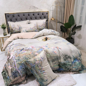Conjunto Roupas de Cama Luxurier 4 Peças em 100% Algodão Egípcio 600 Fios - Casa Amarela